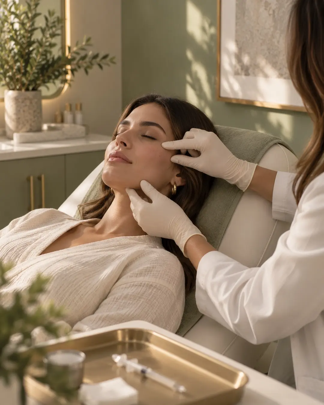 Aesthetic treatment in progress