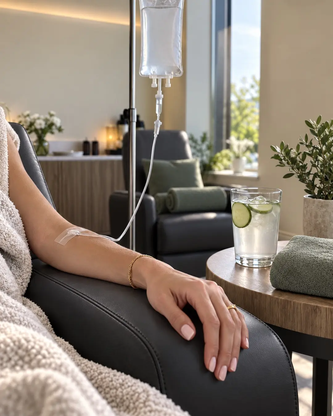 IV infusion in the Immunity Center treatment room